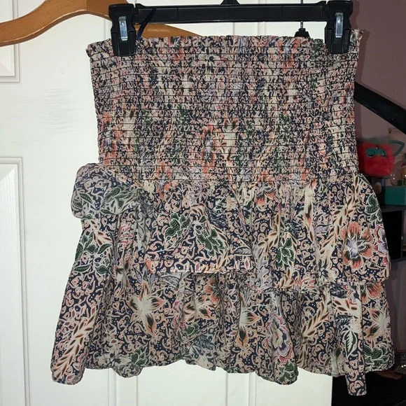Rebecca minkoff ruffle mini floral skirt Sz s - Picture 2 of 5